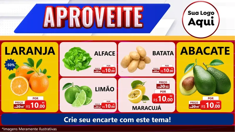 Modelo de TV para TV Horizontal com o tema Aproveite para Hortifrúti
