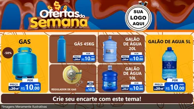 Modelo de TV para TV Horizontal com o tema Ofertas da Semana - Páscoa para Água e gás