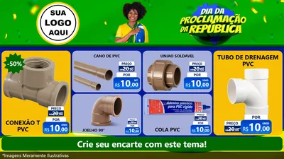 Modelo de TV para TV Horizontal com o tema Dia Da Proclamação Da República para Tubos e conexões