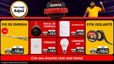 Modelo de TV para TV Horizontal com o tema Quinta Turbinada para Materiais Elétricos