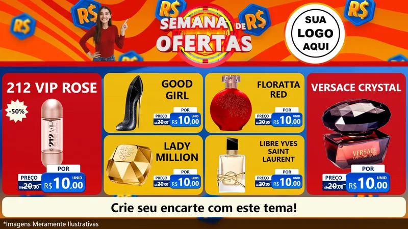Modelo de TV para TV Horizontal com o tema Semana de Ofertas para Perfumes
