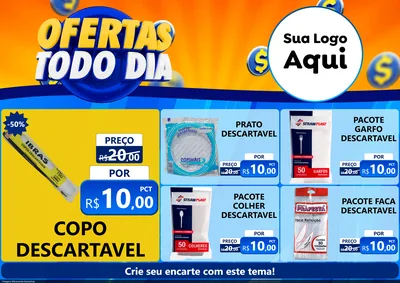 Modelo de Encarte para Encarte A4 Horizontal com o tema Ofertas Todo Dia para Embalagens
