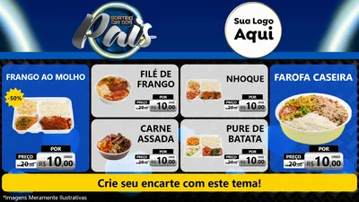 Modelo de TV para TV Horizontal com o tema Sorteio Dia Dos Pais para Restaurante