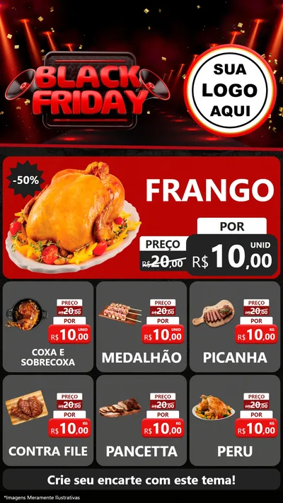 Modelo de Rede Social para Stories com o tema Black Friday para Assados