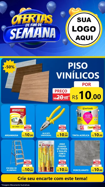 Modelo de Rede Social para Stories com o tema Ofertas de Fim de Semana para Material para Construção