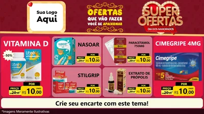 Modelo de TV para TV Horizontal com o tema Dia dos Namorados para Farmácia