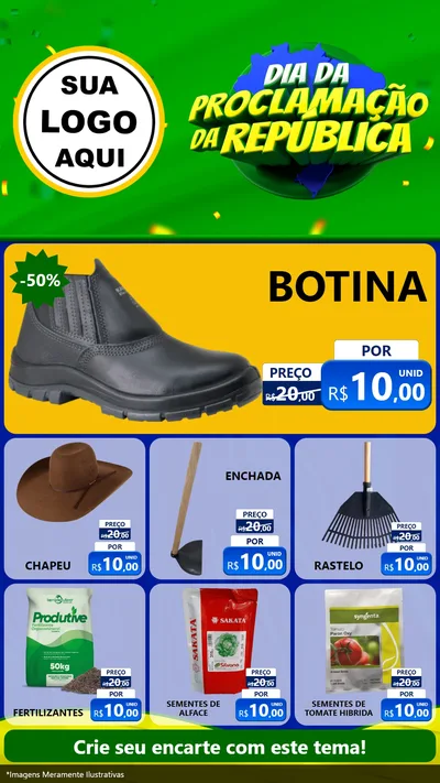 Modelo de Rede Social para Stories com o tema Dia Da Proclamação Da República para Agropecuária