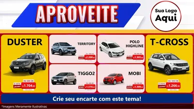 Modelo de TV para TV Horizontal com o tema Aproveite para Concessionaria de Carros