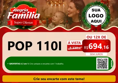 Modelo de Cartaz para Cartaz A4 Horizontal com o tema Alegria Em Família - Super Ofertas para Concessionaria de Motos