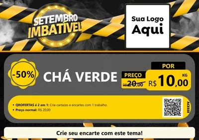 Modelo de Cartaz para Cartaz A4 Horizontal com o tema Setembro Imbatível para Produtos Naturais