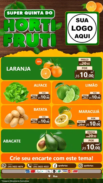 Modelo de TV para TV Vertical com o tema Super Quinta do Hortifruti para Hortifrúti