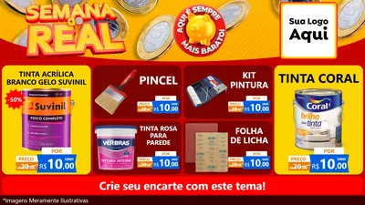 Modelo de TV para TV Horizontal com o tema Semana do Real para Tintas e Ferramentas