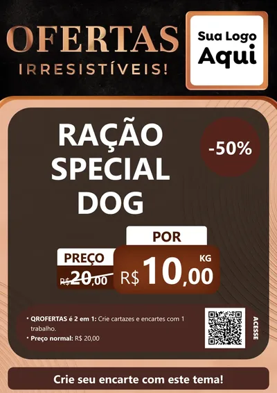 Modelo de Cartaz para Cartaz A4 Vertical com o tema Ofertas Irresistíveis! para Pet Shop