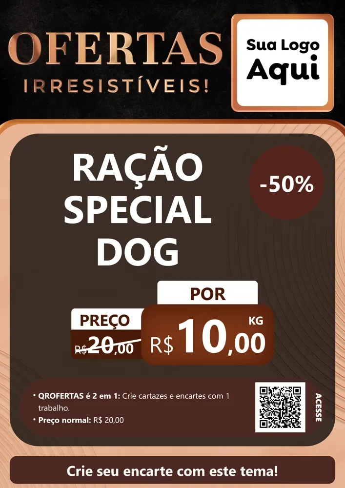 Modelo de Cartaz para Cartaz A4 Vertical com o tema Ofertas Irresistíveis! para Pet Shop