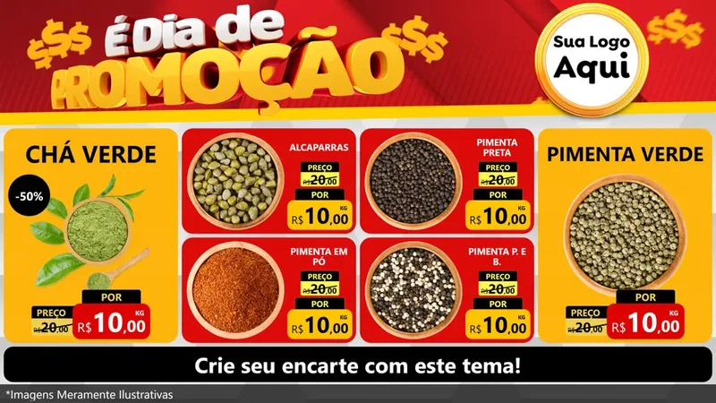 Modelo de TV para TV Horizontal com o tema É Dia De Promoção para Produtos Naturais