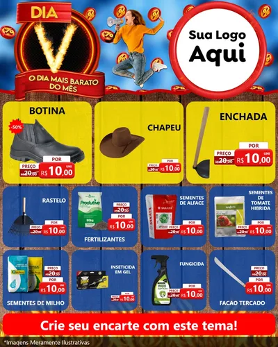 Modelo de Rede Social para Feed Instagram com o tema Dia V - O Dia Mais Barato Do Mês para Agropecuária