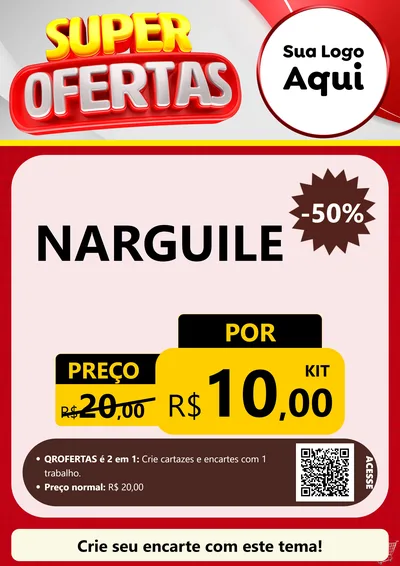 Modelo de Cartaz para Cartaz A4 Vertical com o tema Super Ofertas para Tabacaria
