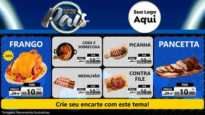 Modelo de TV para TV Horizontal com o tema Sorteio Dia Dos Pais para Assados