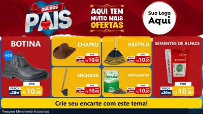 Modelo de TV para TV Horizontal com o tema Dia dos Pais para Agropecuária