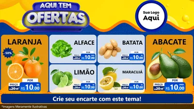Modelo de TV para TV Horizontal com o tema Aqui Tem Ofertas para Hortifrúti