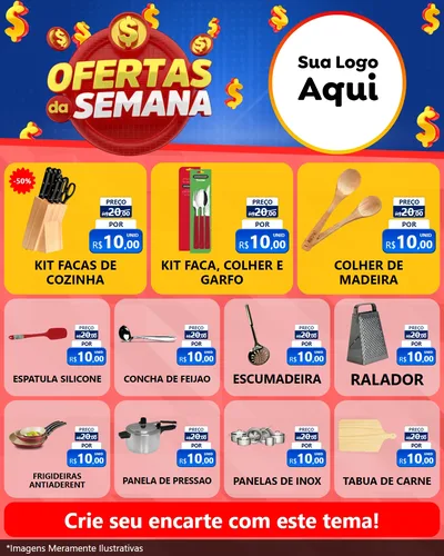 Modelo de Rede Social para Feed Instagram com o tema Ofertas Da Semana para Utilidades Domésticas