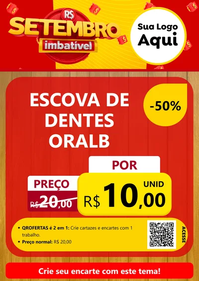 Modelo de Cartaz para Cartaz A4 Vertical com o tema Setembro Imbatível para Higiene Pessoal