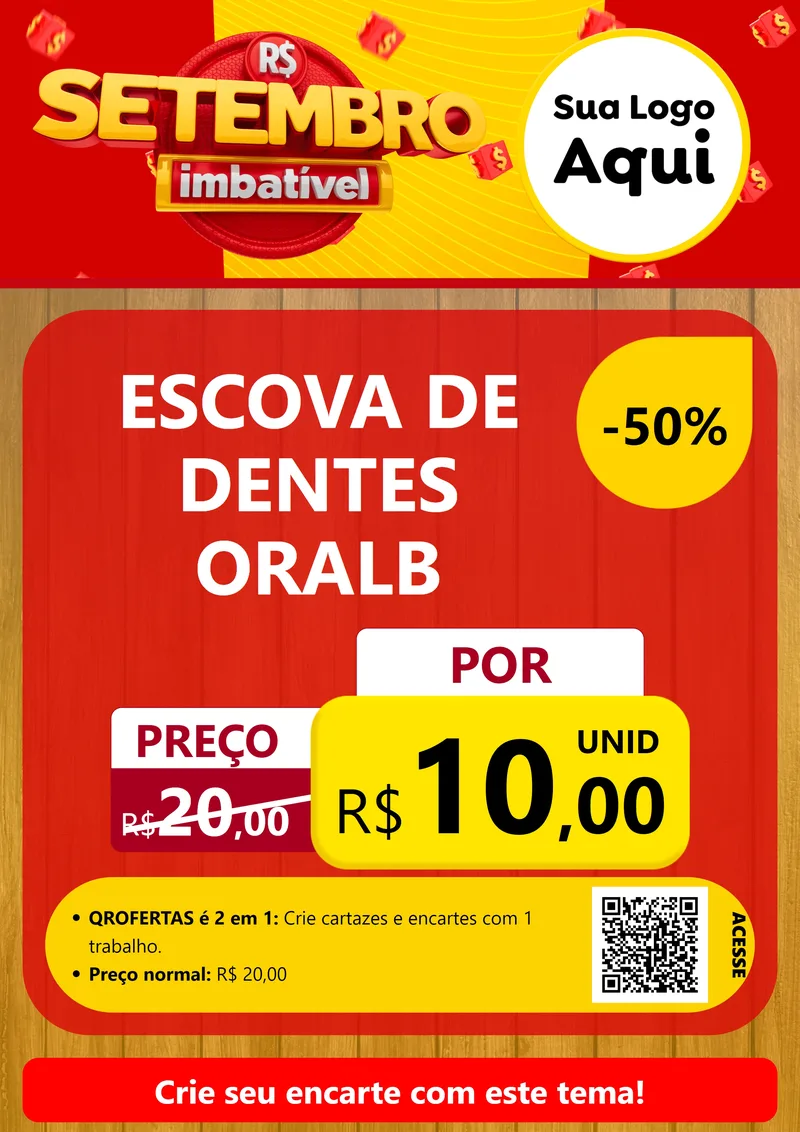 Modelo de Cartaz para Cartaz A4 Vertical com o tema Setembro Imbatível para Higiene Pessoal