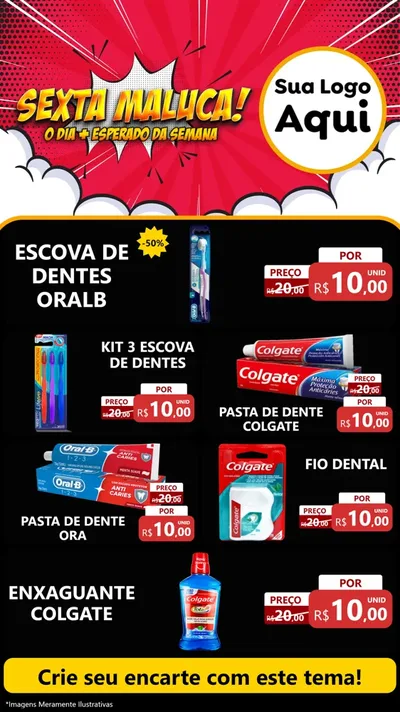 Modelo de TV para TV Vertical com o tema Sexta Maluca! para Higiene Pessoal