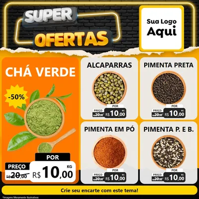 Modelo de Rede Social para Feed Facebook com o tema Super Ofertas para Produtos Naturais