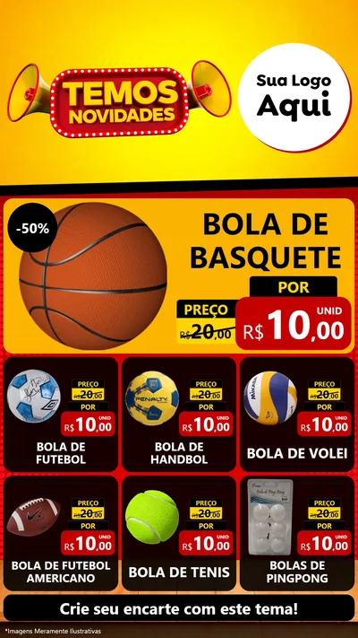 Modelo de Rede Social para Stories com o tema Temos Novidades para Artigos Esportivos