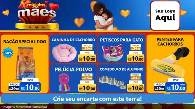 Modelo de TV para TV Horizontal com o tema Mês das Mães para Pet Shop