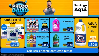 Modelo de TV para TV Horizontal com o tema Preço Baixo para Produtos de Limpeza