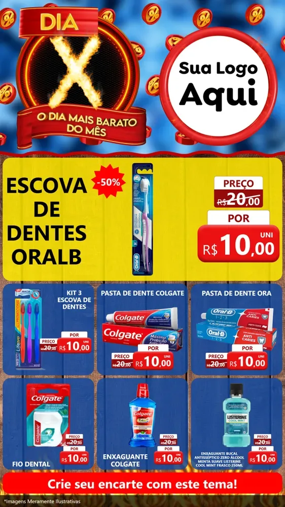 Modelo de Rede Social para Stories com o tema Dia X - O Dia Mais Barato Do Mês para Higiene Pessoal