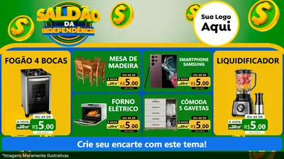 Modelo de TV para TV Horizontal com o tema Saldão da Indepêndencia para Móveis e Eletro