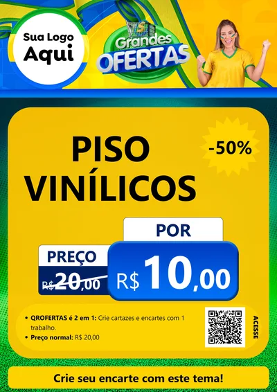Modelo de Cartaz para Cartaz A4 Vertical com o tema Grandes Ofertas para Material para Construção