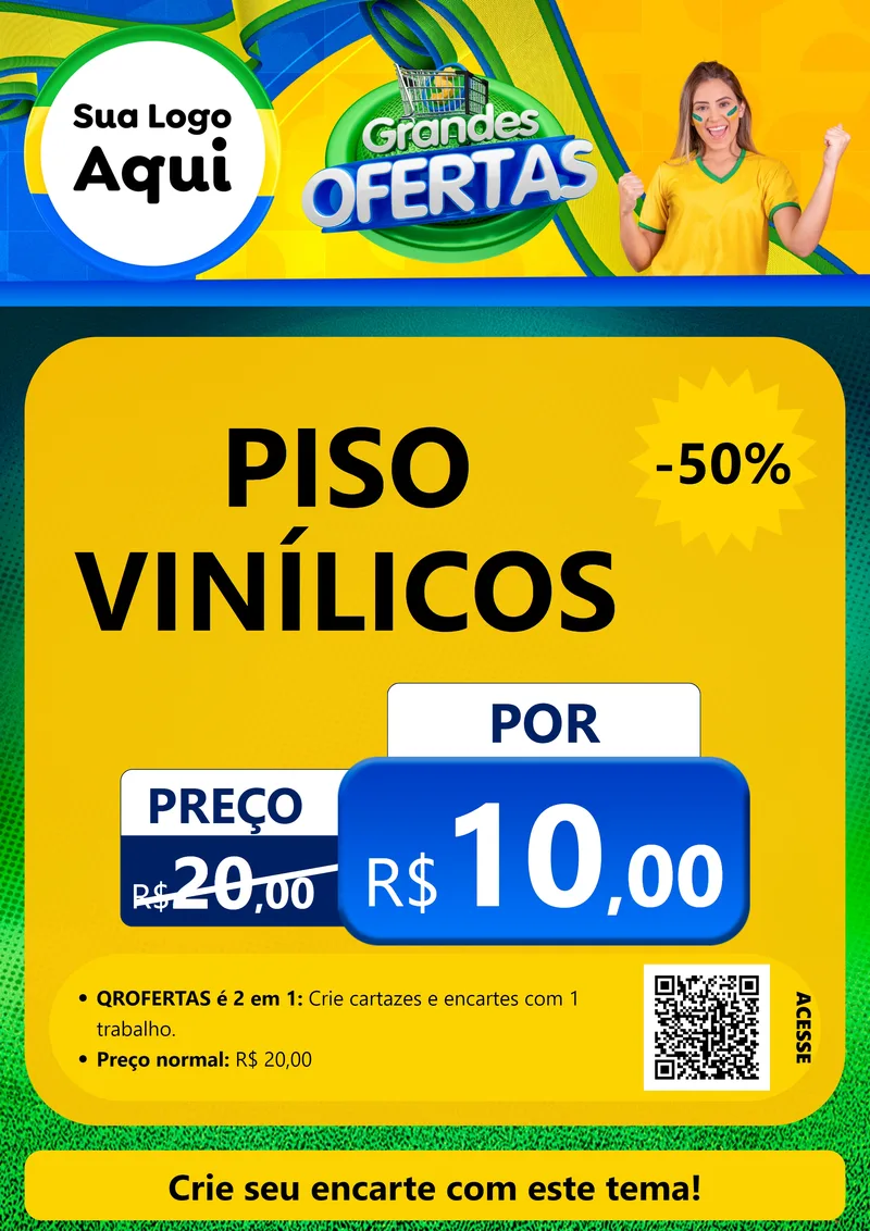 Modelo de Cartaz para Cartaz A4 Vertical com o tema Grandes Ofertas para Material para Construção