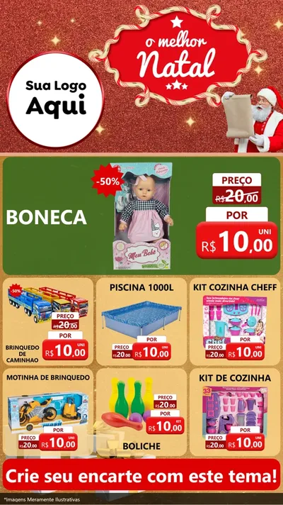 Modelo de Rede Social para Stories com o tema O Melhor Natal para Brinquedos