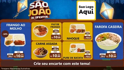Modelo de TV para TV Horizontal com o tema São João Ofertas Imbatíveis! - Junina para Restaurante
