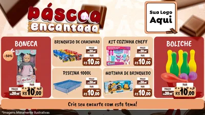 Modelo de TV para TV Horizontal com o tema Páscoa Encantada para Brinquedos