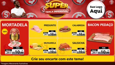 Modelo de TV para TV Horizontal com o tema Super Terça Imperdível para Frios e Laticínios