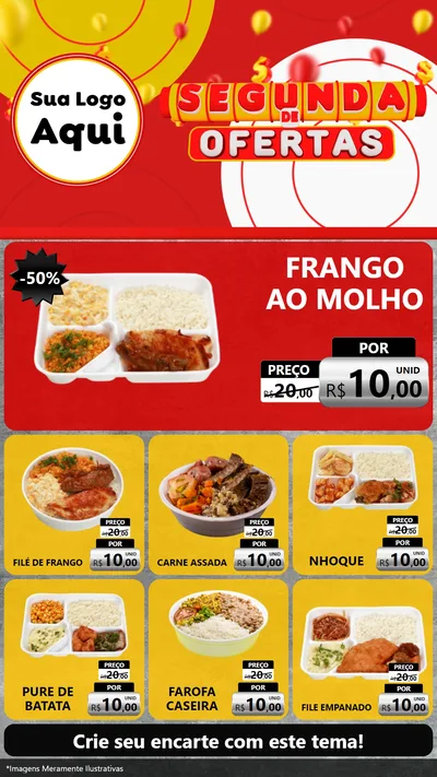 Modelo de Rede Social para Stories com o tema Segunda de Ofertas para Restaurante