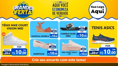 Modelo de TV para TV Horizontal com o tema Grandes Ofertas para Calçados