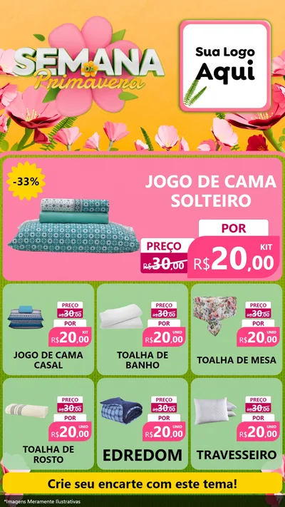 Modelo de Rede Social para Stories com o tema Semana da Primavera para Cama, Mesa e Banho