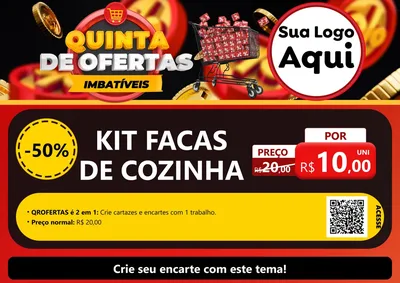 Modelo de Cartaz para Cartaz A4 Horizontal com o tema Quinta de Ofertas Imbatíveis para Utilidades Domésticas
