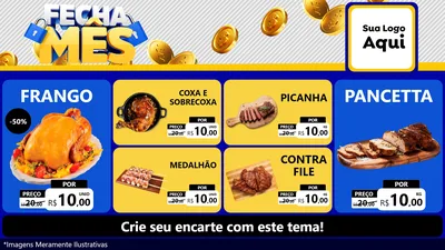 Modelo de TV para TV Horizontal com o tema Fecha Mês para Assados