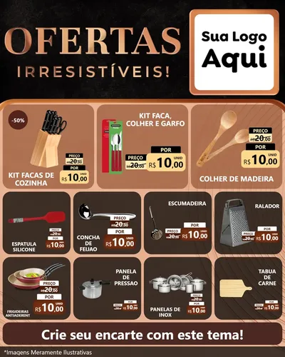 Modelo de Rede Social para Feed Instagram com o tema Ofertas Irresistíveis! para Utilidades Domésticas