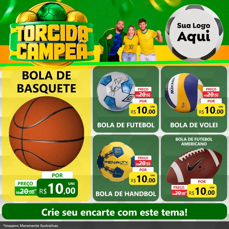 Modelo de Rede Social para Feed Facebook com o tema Torcida Campeã - Copa para Artigos Esportivos