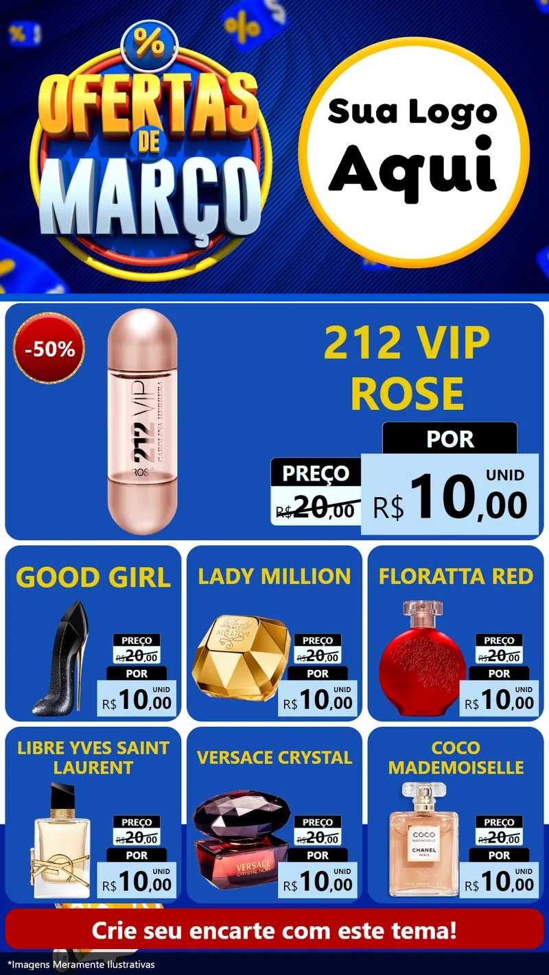Modelo de Rede Social para Stories com o tema Ofertas de Março para Perfumes