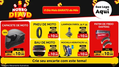 Modelo de TV para TV Horizontal com o tema Nosso Dia D para Moto peças