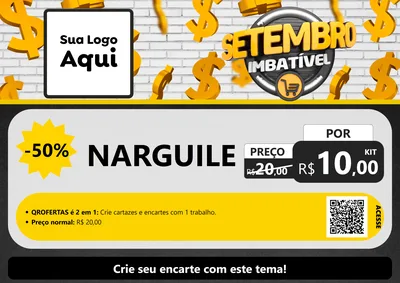 Modelo de Cartaz para Cartaz A4 Horizontal com o tema Setembro Imbatível para Tabacaria
